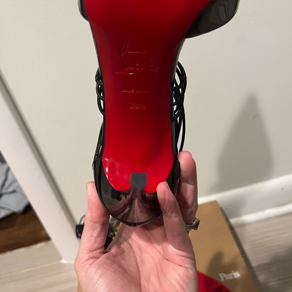 EUC Christian Louboutin Confusa Black Patent Stilettos, Size 39.5 - Picture 12 of 15